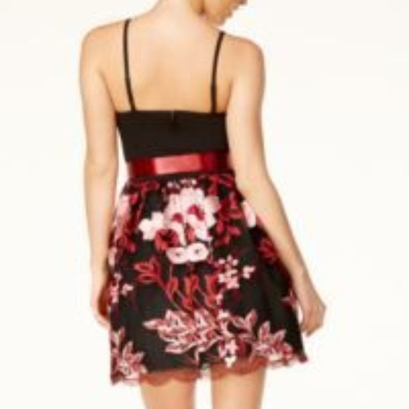 🌻 Teeze Me Juniors' Embroidered Fit & Flare Dress - Picture 6 of 6